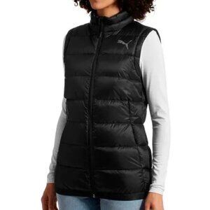 Puma Women's Sleek Black Puff Vest Size Medium Black